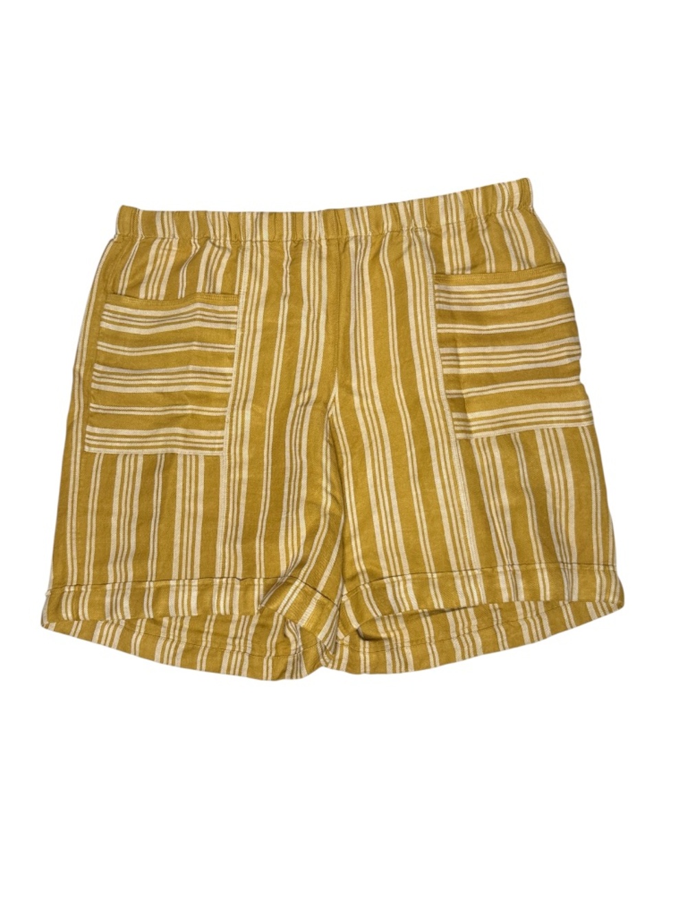 J. Jill Linen Rayon Yellow Pull On Shorts
